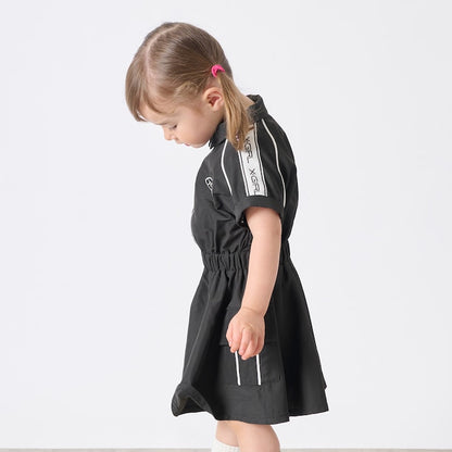 日本童裝 X-girl Stages 防水系列 工裝收腰連身裙 90-140cm 女童款 夏季 DRESSES