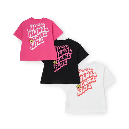 日本童裝 X-girl Stages 背面印花短袖上衣 80-140cm 女童款 夏季 TOPS