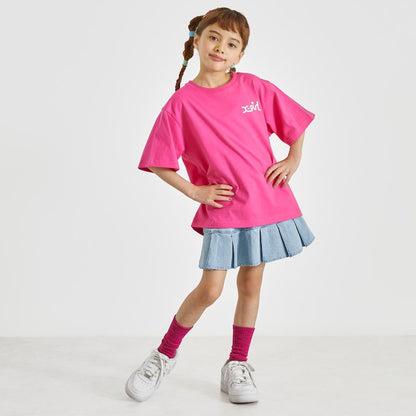 日本童裝 X-girl Stages 背面印花短袖上衣 80-140cm 女童款 夏季 TOPS