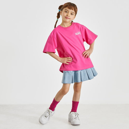 日本童裝 X-girl Stages 背面印花短袖上衣 80-140cm 女童款 夏季 TOPS