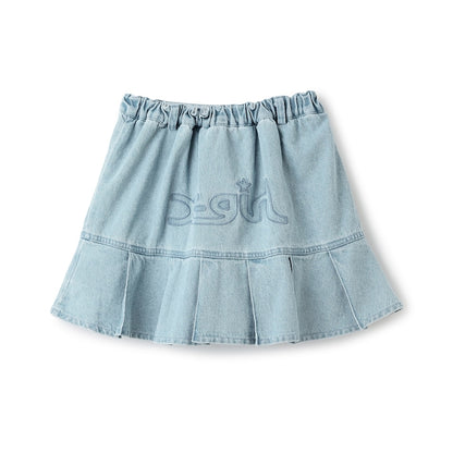 日本童裝 X-girl Stages 後背logo百焦裙 100-140cm 女童款 夏季 SKIRTS