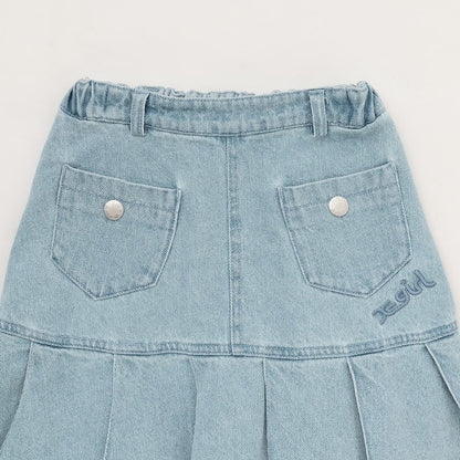 日本童裝 X-girl Stages 後背logo百焦裙 100-140cm 女童款 夏季 SKIRTS