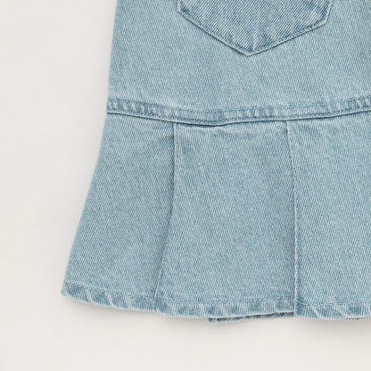 日本童裝 X-girl Stages 後背logo百焦裙 100-140cm 女童款 夏季 SKIRTS