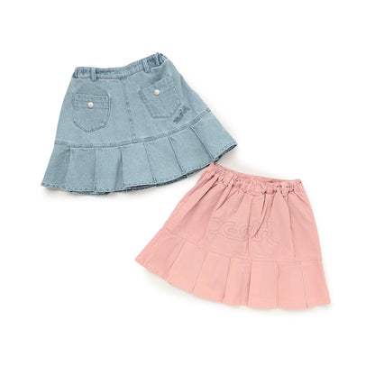 日本童裝 X-girl Stages 後背logo百焦裙 100-140cm 女童款 夏季 SKIRTS