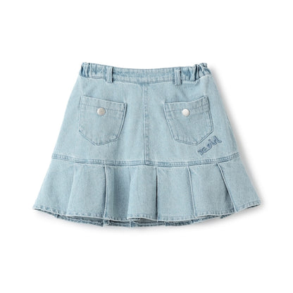 日本童裝 X-girl Stages 後背logo百焦裙 100-140cm 女童款 夏季 SKIRTS