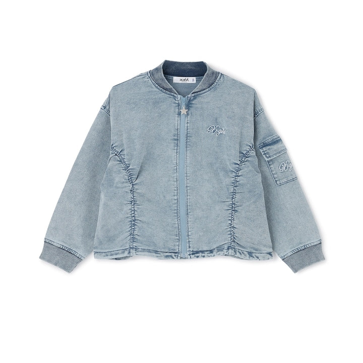 日本童裝 X-girl Stages 薄牛仔外套 90-140cm 女童款 夏季 OUTERWEAR