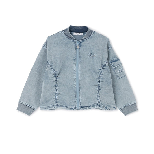 日本童裝 X-girl Stages 薄牛仔外套 90-140cm 女童款 夏季 OUTERWEAR