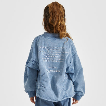 日本童裝 X-girl Stages 薄牛仔外套 90-140cm 女童款 夏季 OUTERWEAR