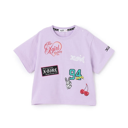 日本童裝 X-girl Stages 印花短袖上衣 80-140cm 女童款 夏季 TOPS