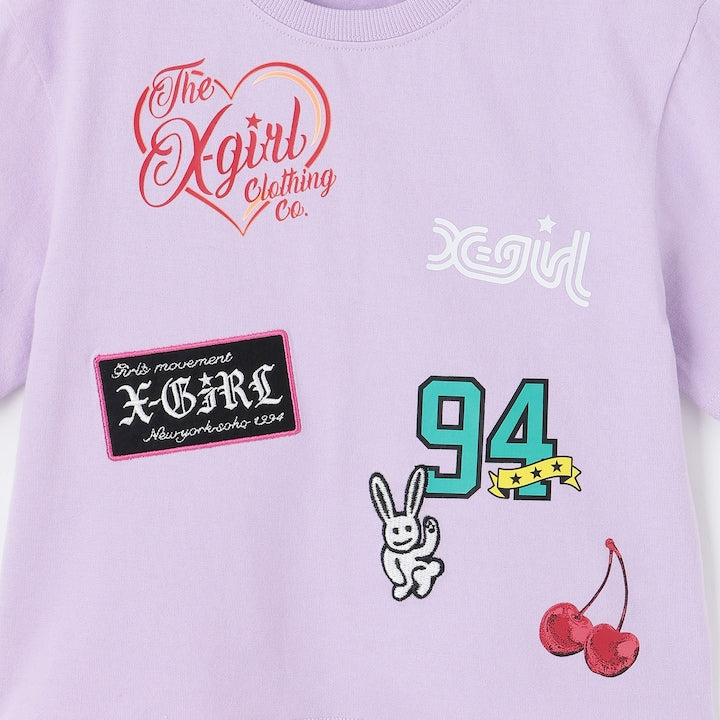 日本童裝 X-girl Stages 印花短袖上衣 80-140cm 女童款 夏季 TOPS