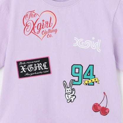 日本童裝 X-girl Stages 印花短袖上衣 80-140cm 女童款 夏季 TOPS