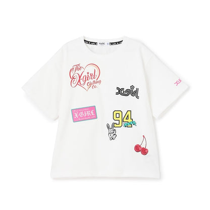 日本童裝 X-girl Stages 印花短袖上衣 80-140cm 女童款 夏季 TOPS