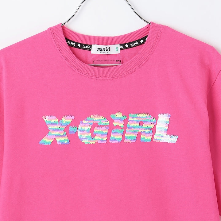日本童裝 X-girl Stages 亮片刺繡連身裙 90-140cm 女童款 夏季 DRESSES