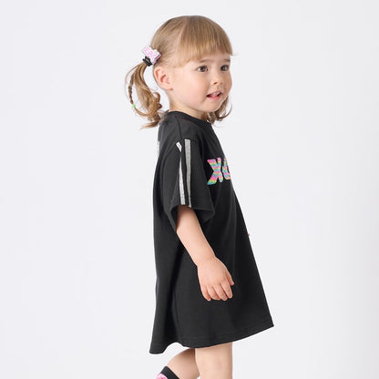 日本童裝 X-girl Stages 亮片刺繡連身裙 90-140cm 女童款 夏季 DRESSES