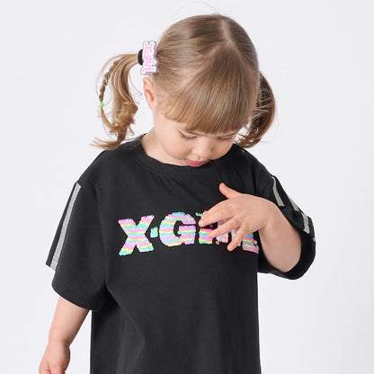 日本童裝 X-girl Stages 亮片刺繡連身裙 90-140cm 女童款 夏季 DRESSES