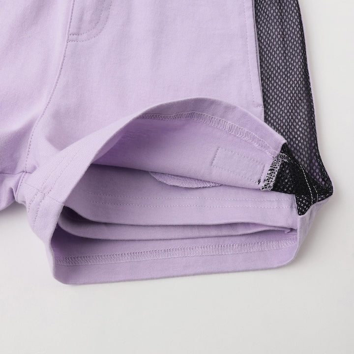 日本童裝 X-girl Stages 上衣網眼短褲兩件套裝 90-140cm 女童款 夏季 TOPS PANTS