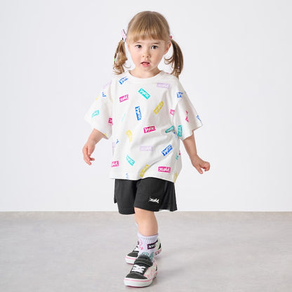日本童裝 X-girl Stages 上衣網眼短褲兩件套裝 90-140cm 女童款 夏季 TOPS PANTS
