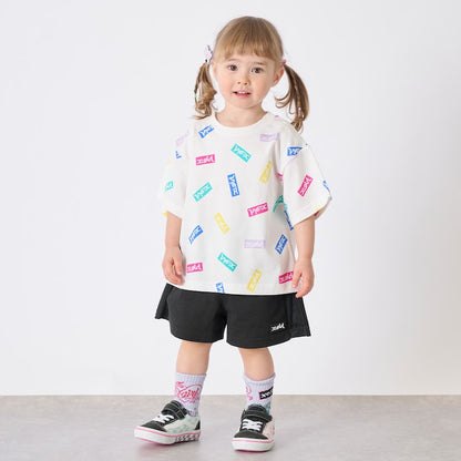 日本童裝 X-girl Stages 上衣網眼短褲兩件套裝 90-140cm 女童款 夏季 TOPS PANTS