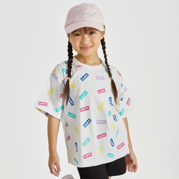 日本童裝 X-girl Stages 上衣網眼短褲兩件套裝 90-140cm 女童款 夏季 TOPS PANTS