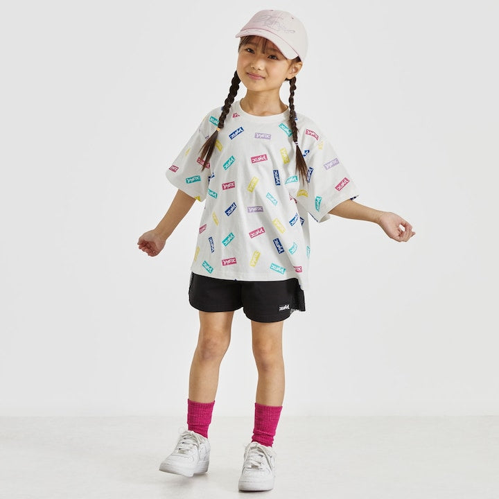 日本童裝 X-girl Stages 上衣網眼短褲兩件套裝 90-140cm 女童款 夏季 TOPS PANTS