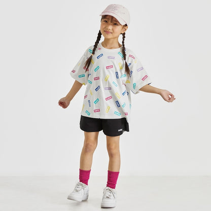 日本童裝 X-girl Stages 上衣網眼短褲兩件套裝 90-140cm 女童款 夏季 TOPS PANTS