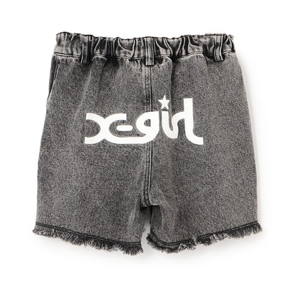 日本童裝 X-girl Stages 印花牛仔短褲 100-140cm 女童款 夏季 PANTS