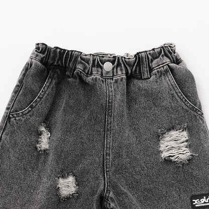 日本童裝 X-girl Stages 印花牛仔短褲 100-140cm 女童款 夏季 PANTS