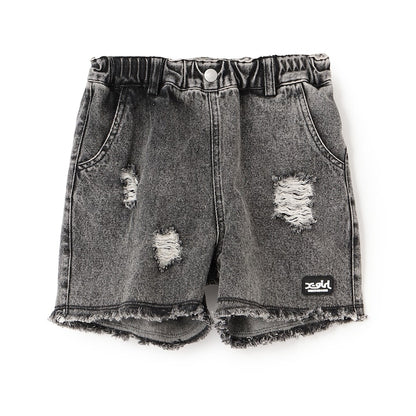 日本童裝 X-girl Stages 印花牛仔短褲 100-140cm 女童款 夏季 PANTS