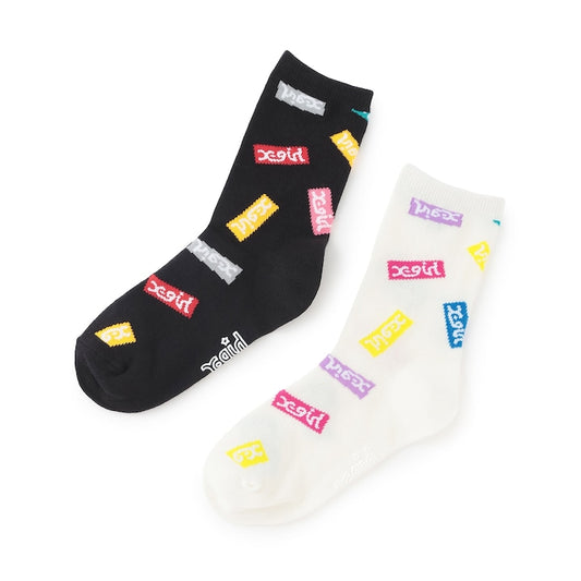 日本直送 X-girl Stages 襪一對 13-21cm 襪系列