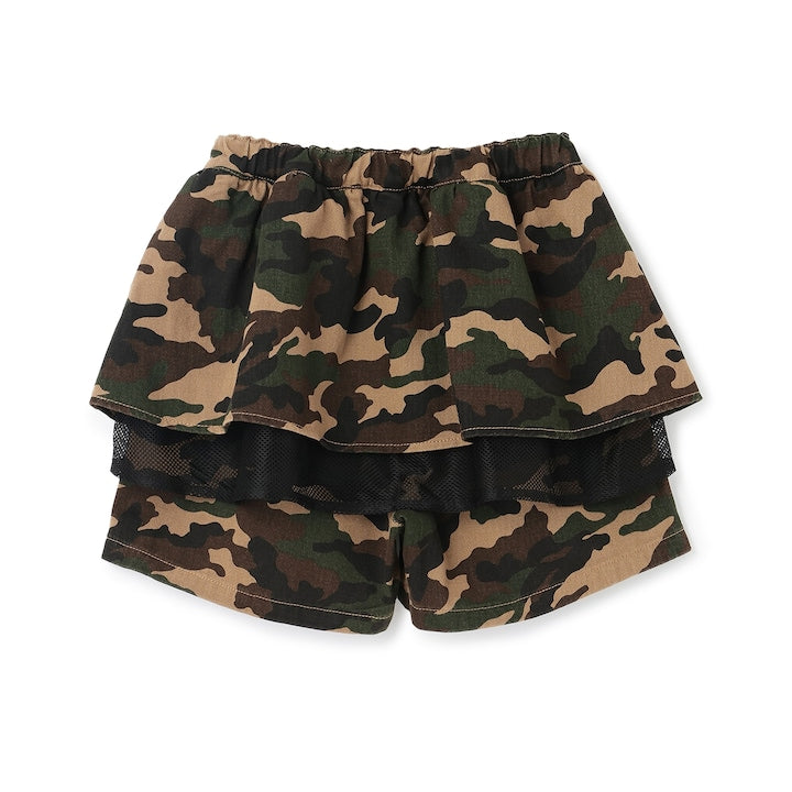 日本童裝 X-girl Stages 荷葉邊網眼分層短褲 100-140cm 女童款 夏季 PANTS