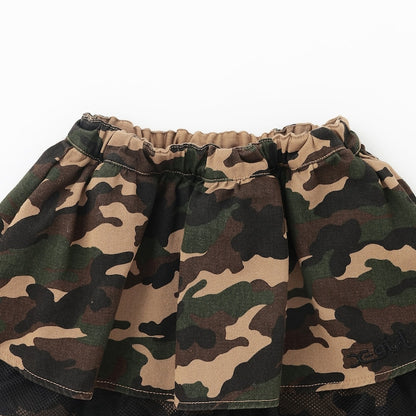 日本童裝 X-girl Stages 荷葉邊網眼分層短褲 100-140cm 女童款 夏季 PANTS