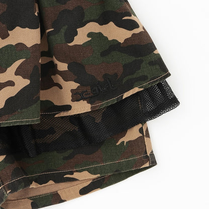 日本童裝 X-girl Stages 荷葉邊網眼分層短褲 100-140cm 女童款 夏季 PANTS