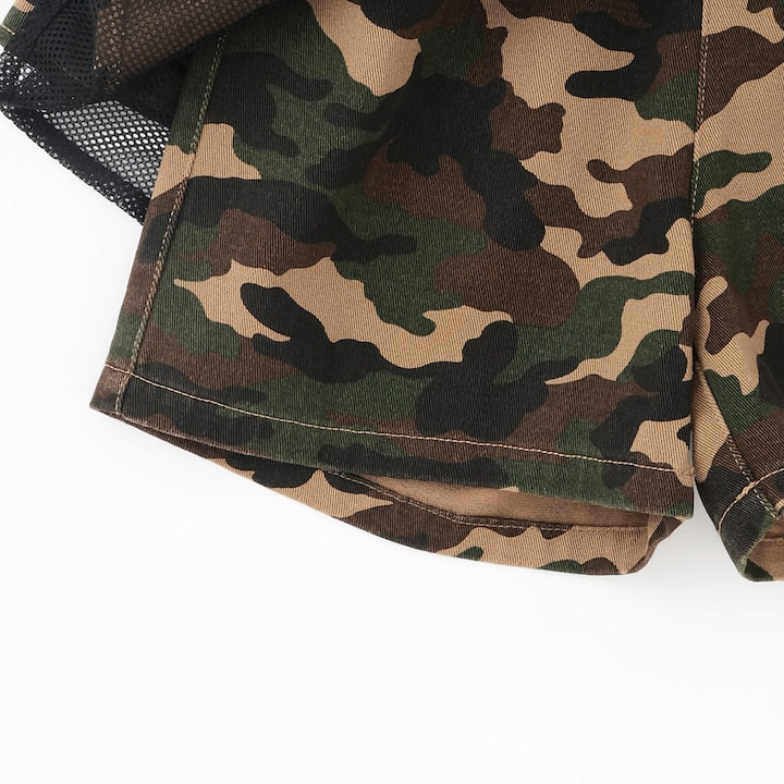 日本童裝 X-girl Stages 荷葉邊網眼分層短褲 100-140cm 女童款 夏季 PANTS