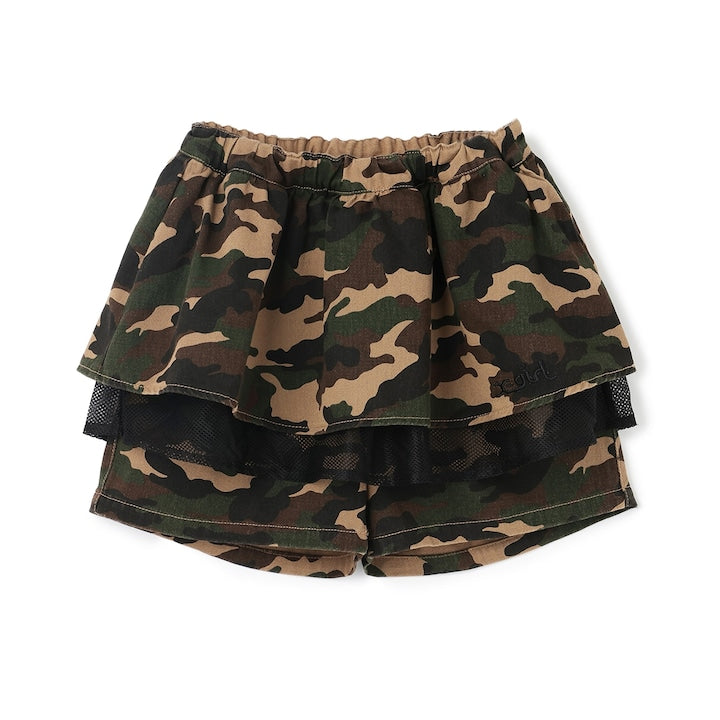 日本童裝 X-girl Stages 荷葉邊網眼分層短褲 100-140cm 女童款 夏季 PANTS