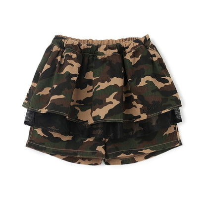 日本童裝 X-girl Stages 荷葉邊網眼分層短褲 100-140cm 女童款 夏季 PANTS