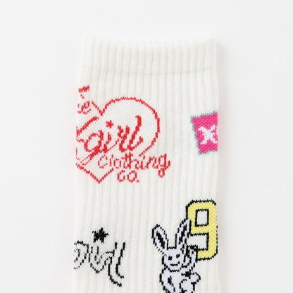 日本直送 X-girl Stages 襪一對 13-21cm 襪系列