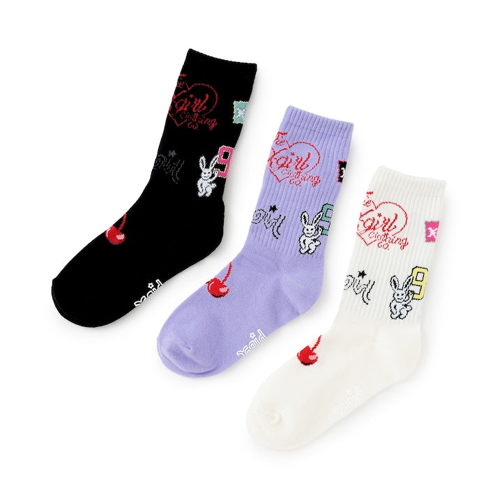日本直送 X-girl Stages 襪一對 13-21cm 襪系列