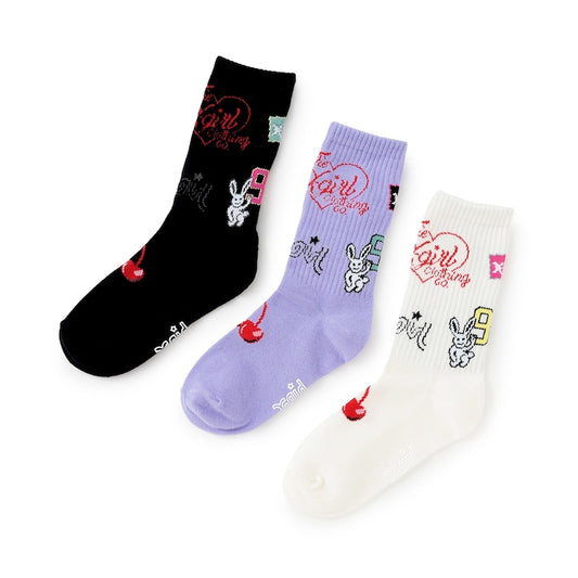 日本直送 X-girl Stages 襪一對 13-21cm 襪系列