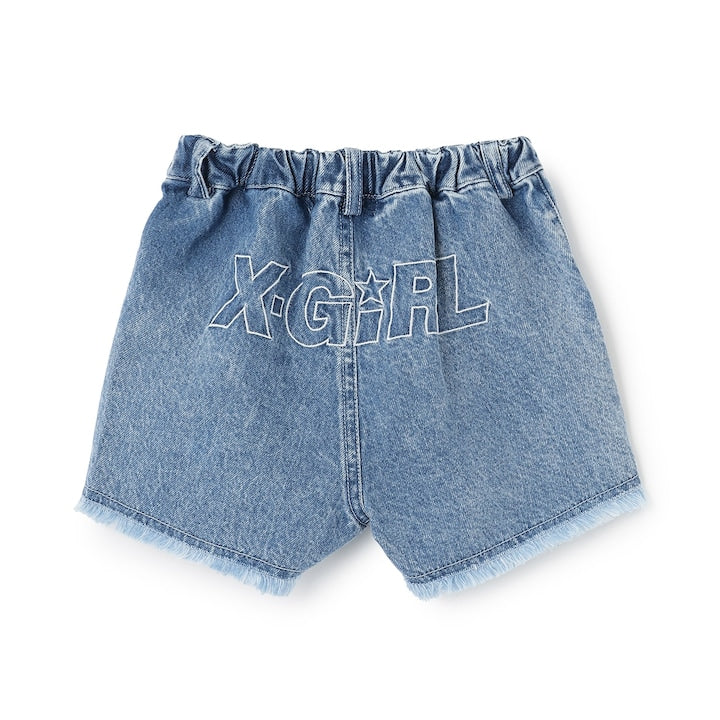 日本童裝 X-girl Stages 牛仔短褲 90-140cm 女童款 夏季 PANTS