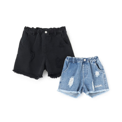 日本童裝 X-girl Stages 牛仔短褲 90-140cm 女童款 夏季 PANTS