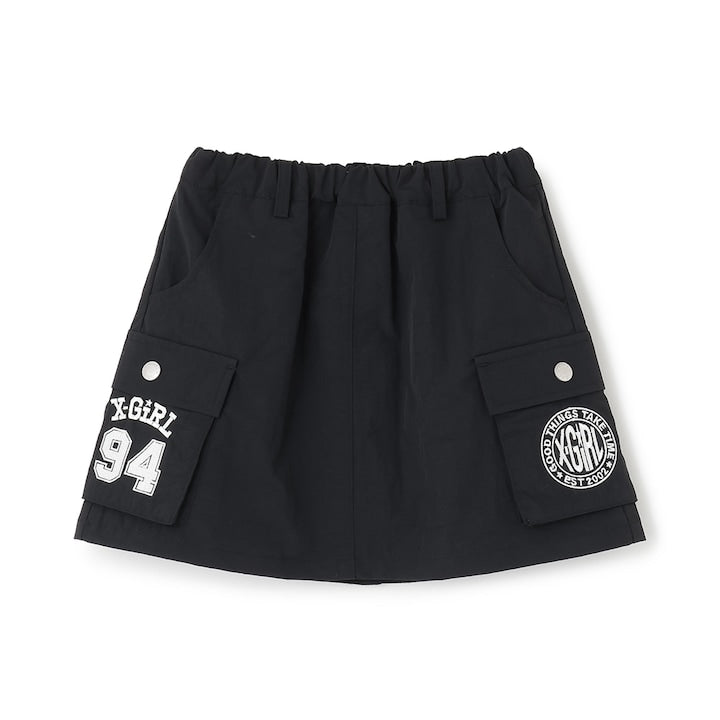 日本童裝 X-girl Stages 刺繡工裝裙 100-140cm 女童款 夏季 SKIRTS