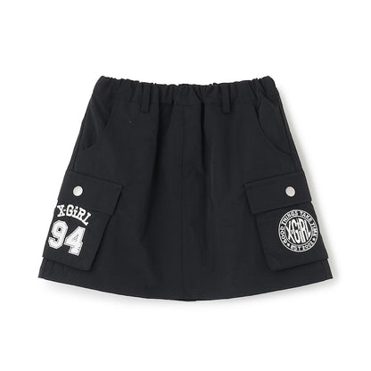 日本童裝 X-girl Stages 刺繡工裝裙 100-140cm 女童款 夏季 SKIRTS