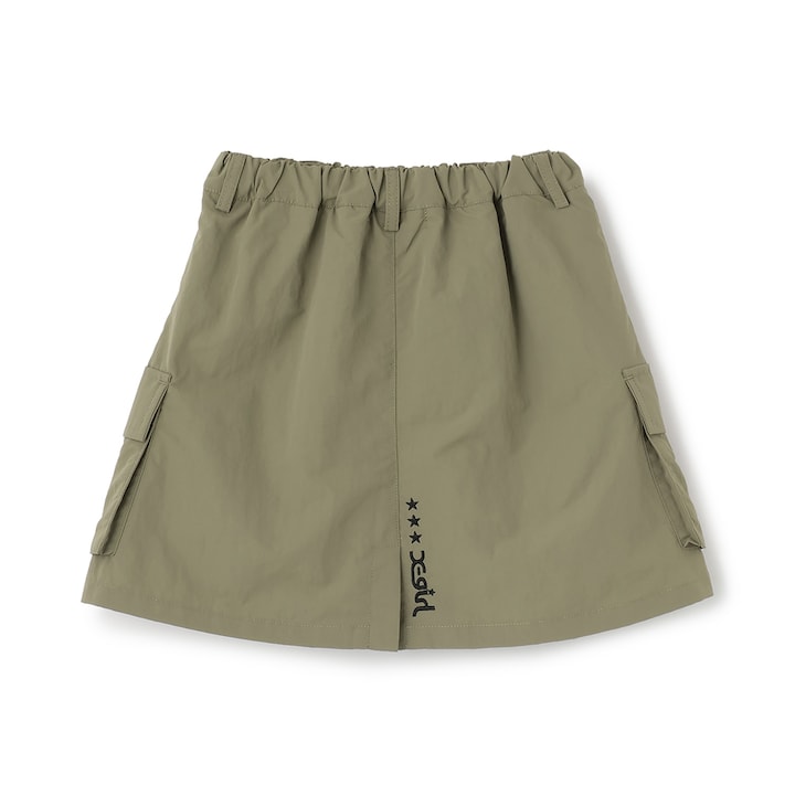 日本童裝 X-girl Stages 刺繡工裝裙 100-140cm 女童款 夏季 SKIRTS