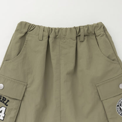 日本童裝 X-girl Stages 刺繡工裝裙 100-140cm 女童款 夏季 SKIRTS