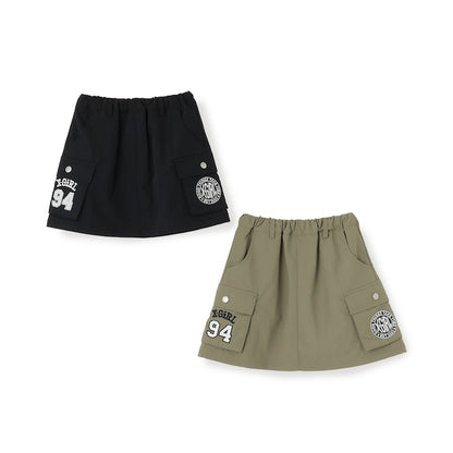 日本童裝 X-girl Stages 刺繡工裝裙 100-140cm 女童款 夏季 SKIRTS
