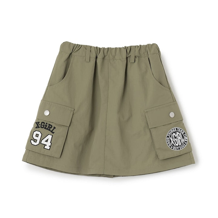 日本童裝 X-girl Stages 刺繡工裝裙 100-140cm 女童款 夏季 SKIRTS