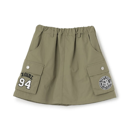 日本童裝 X-girl Stages 刺繡工裝裙 100-140cm 女童款 夏季 SKIRTS