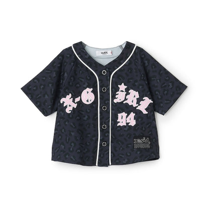 日本童裝 X-girl Stages 貼布LOGO刺繡棒球衫 90-140cm 女童款 夏季 TOPS
