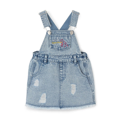 日本童裝 X-girl Stages 刺繡背帶連身裙 90-140cm 女童款 夏季 DRESSES