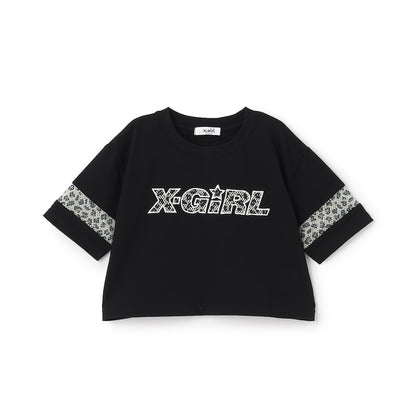 日本童裝 X-girl Stages 防UV 花紋網眼印花上衣 90-140cm 女童款 夏季 TOPS